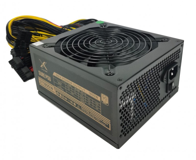 显卡多路电源1800W 2000W 2200W 大风扇静音电源支持8张显卡